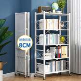 5-Tier Folding Shelf with Wheels