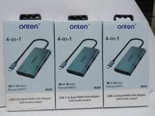 ONTEN M206 4 IN 1 TYPE-C TO DUAL HDMI + VGA + 3.5MM VIDEO