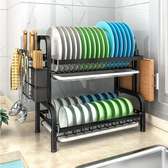 2 tier dish rack with cutlery holder & Chop Board Holder