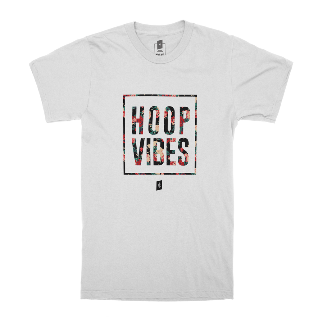 Hoop Vibes White Tee - Hoop Culture 